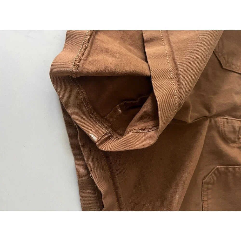 J.Crew Brown Chino Shorts Womens 6 High Rise Stretch Cotton Patch Pockets